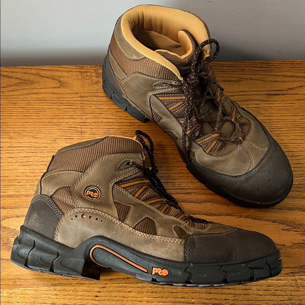 Timberland Pro Series Steel Toe Brown Work Boots Men’s Size 13